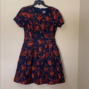 Vince Camuto Floral Jacquard Fit and Flare Dress